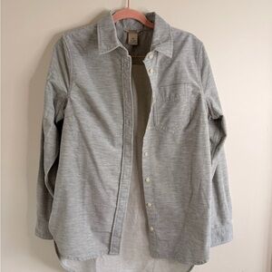 Duluth Trading Co Light Gray Shirt Jacket NWOT